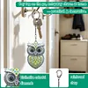 1 Porte-cl&eacute;s DIY 3D en diamant de hibou jaune avec boucle en homard Porte-cl&eacute;s en diamant double face avec cha&icirc;ne de cristal &agrave; strass en mosa&iuml;que de diamants cadeau unique fait main