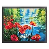 (US Only)Poppy Printed Cross Stitch Kit 55x45cm DIY 11CT Thread Art Needlework Decor