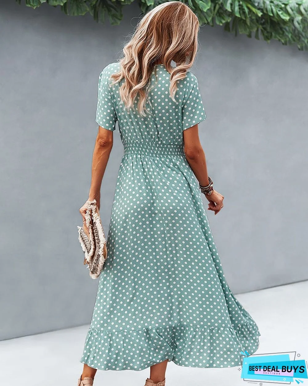 Fashion Holiday Dress Wave Point Skirt Before Short After Growing Up Dress