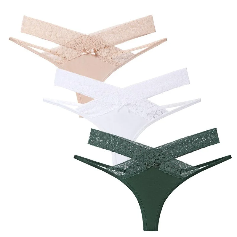 2021 Sexy Lace Panties Women Transparent Low-Waist Underpant Hollow Out Thong Female Seamless G-String Underwear Lingerie