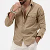  Camicia da uomo a maniche lunghe con doppio taschino