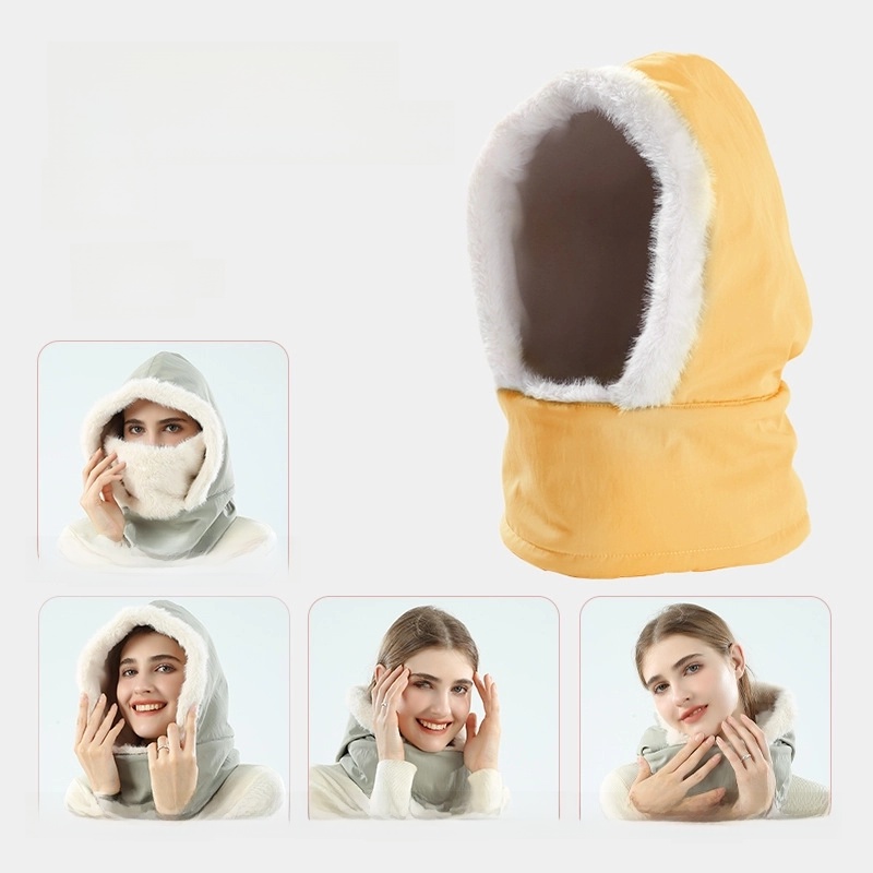 Ski Hat Head Cover Polar Fleece Scarf Scarf Face Protection Neck Integrated Cycling Cold-proof Outdoor Sports Warm