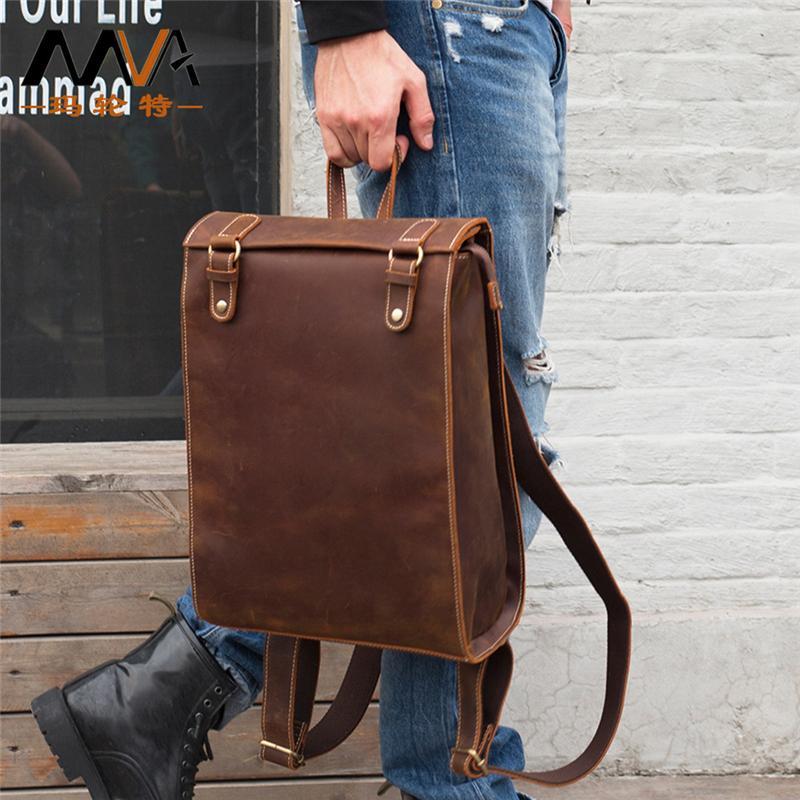 Retro Style Contrast Stitching Top-Handled Genuine Leather Antique Brass Hardware Satchels