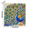 Framed Diamond Painting - Special Shaped - Peacock (25x25cm)