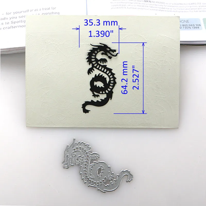 Nigikala METAL CUTTING DIES Asia dragon stencil DIY Scrapbook Paper ...