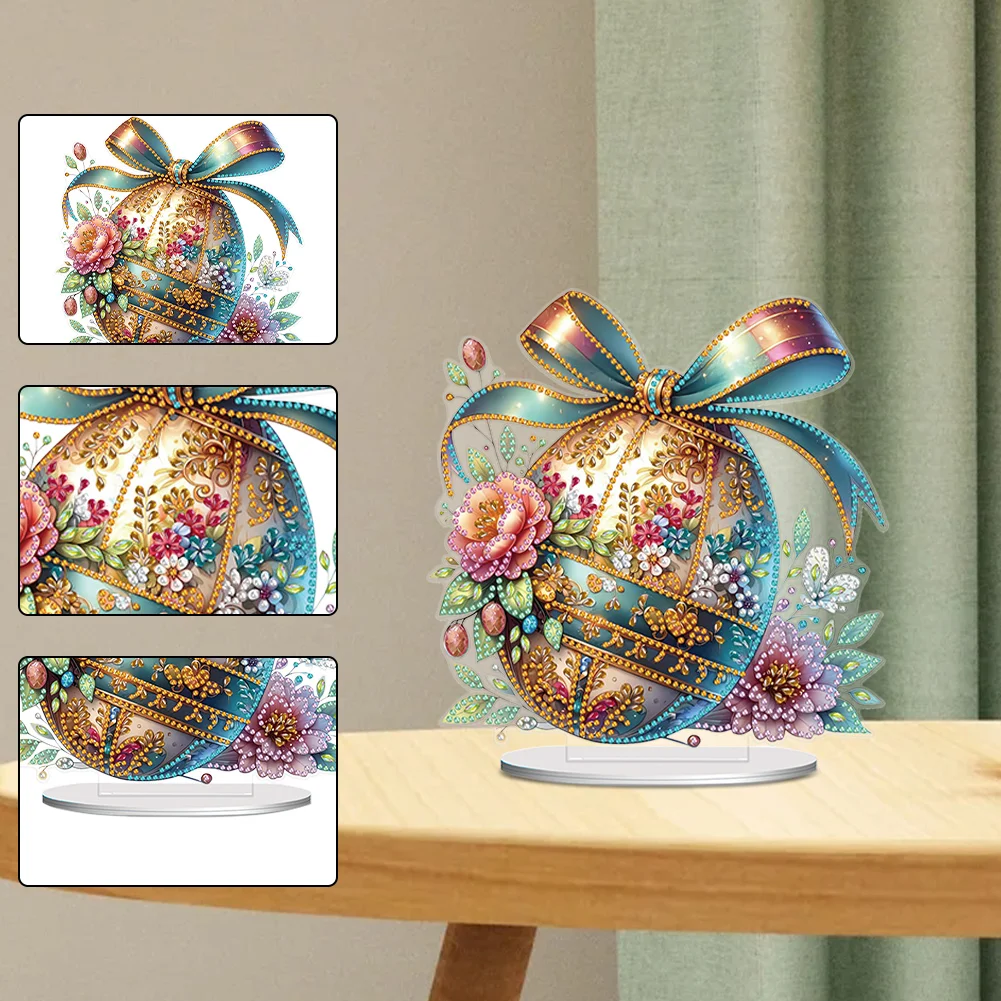 DIY Easter Egg Diamond Painting Ornaments Table Top Rhinestones Art Decors