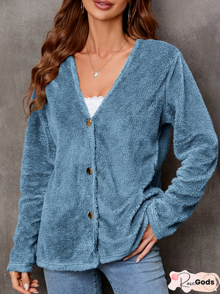 Casual Loose Cotton-Blend Other Coat
