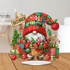 Diamond Painting Acrylic Single Sided Christmas in December Gnome Ornaments Tabletop Home Office Decor