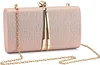 BAIGIO Damen Abendtasche Blumen Clutch Elegante Clutch Leder Handtasche Kette Shiny Umhängetasche für Hochzeit Party Brauttasche Silber