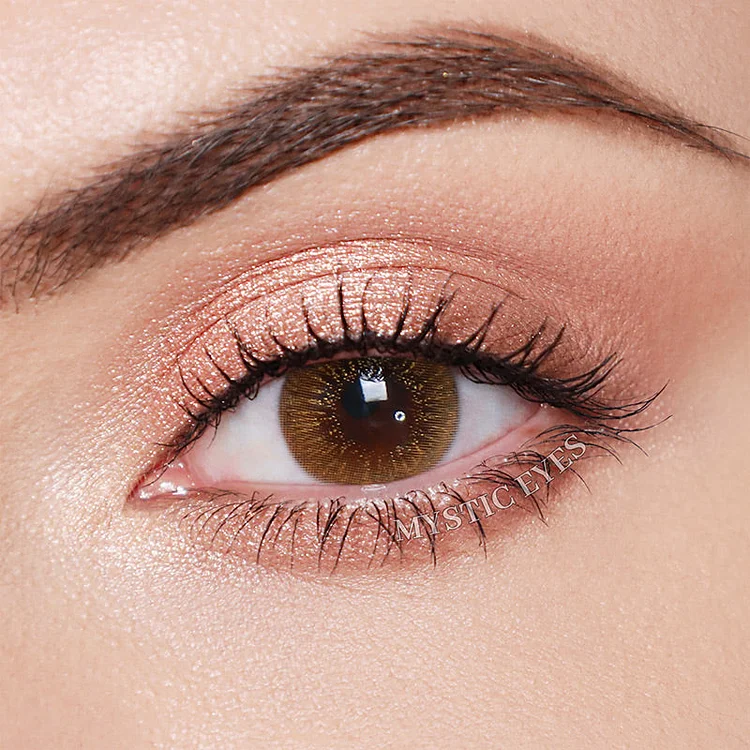 Bambi Space Brown Glitter Colored Contact Lenses