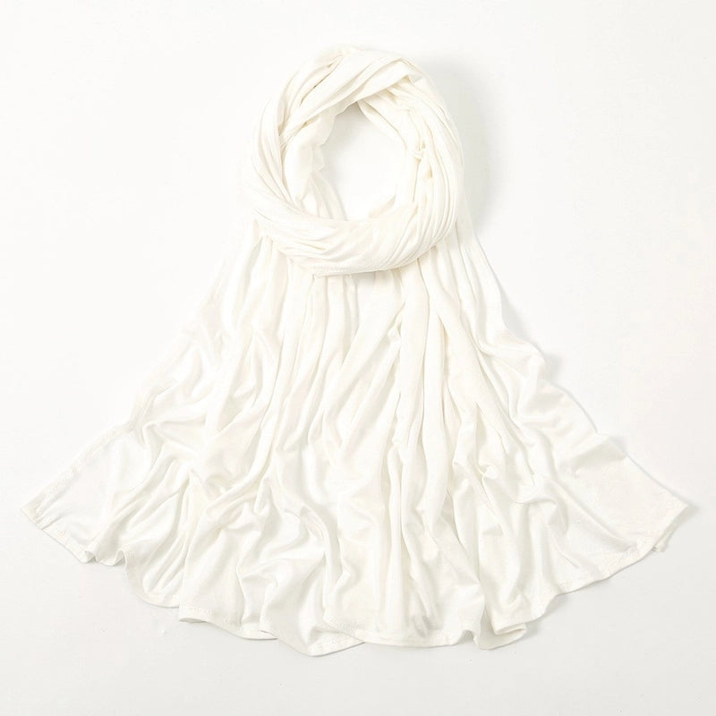 Hot New Solid Color Mercerized Cotton Jersey Scarf Soft Scarf Spot