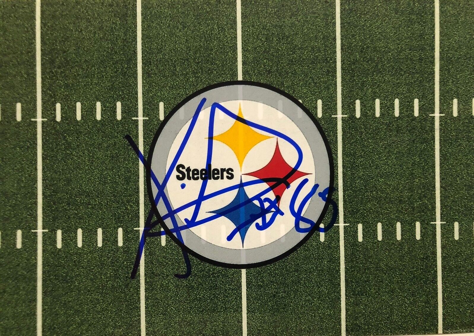 Xavier Grimble Signed Autograph PITTSBURGH STEELERS Nation 4x6 Logo Photo Poster painting