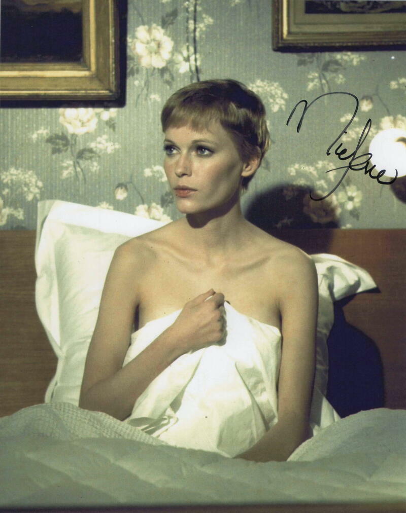 MIA FARROW SIGNED AUTOGRAPH 8X10 Photo Poster painting - ROSEMARY'S BABY BEAUTY, THREE SISTERS