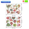 2PCS Gem Art DIY Craft Kit Diamond Painting Sticker (Christmas Cartoon)