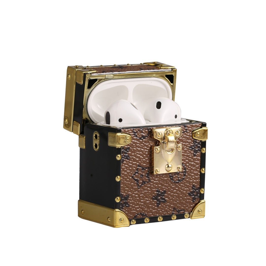 Luxury Monogram Eye Trunk AirPods Protective Case Cover with Strap