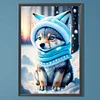 (40*60cm)Wolf Under the Snow -  Full Round Drill Diamond Painting