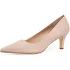 Women's 2 Inch Pumps Kitten Heels Closed Pointed Toe Low Heels Casual Shoes
