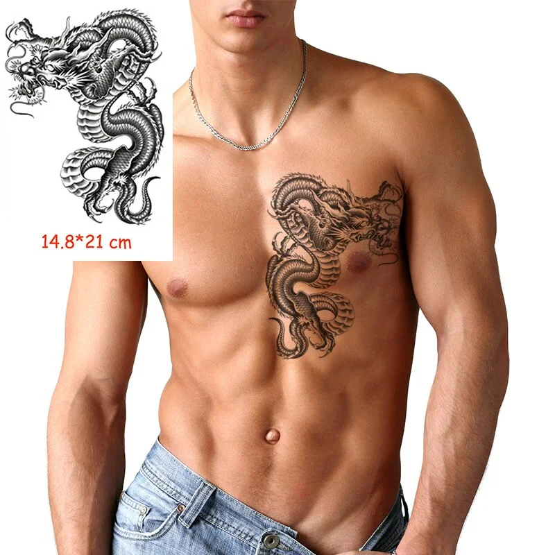 Temporary Tattoo Stickers Scorpion Pyramid Roman Bell Fake Tatto Waterproof Tatoo Back Leg Arm Belly Big Size for Women Men Girl