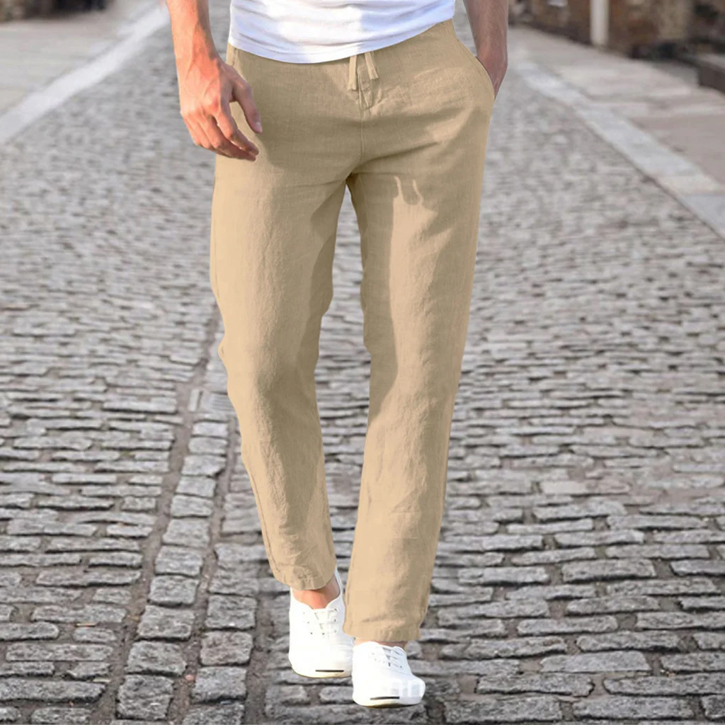 Linen Slim Fit Pants-inspireuse