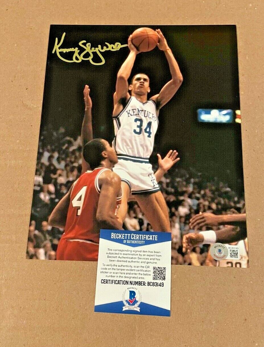 KENNY WALKER SIGNED KENTUCKY WILDCATS 8X10 Photo Poster painting BECKETT CERTIFIED BAS