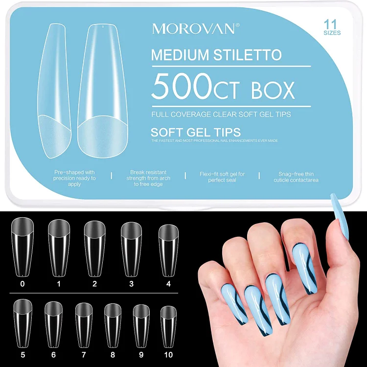 500Pcs All-in-one Nail Tips