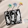 3Pcs DIY Pearl Painting Kitten Bookmark with Butterfly Pendant Home Office Supplies Gift for Book Lovers