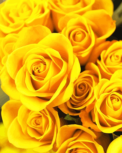 

Yellow Roses – Paint By Numbers - 40*50CM, 501 Original