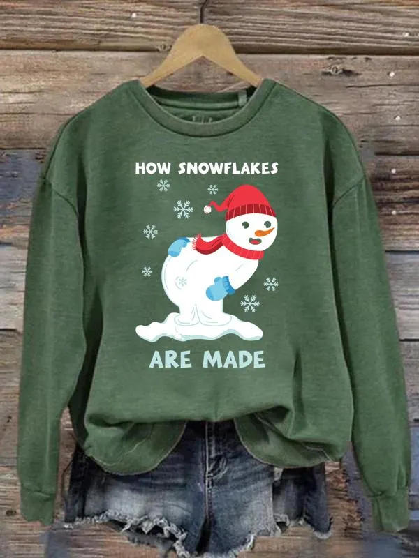 Snowflake Clothes how snowflakes are made Crew Neck Sweatshirt-0020287