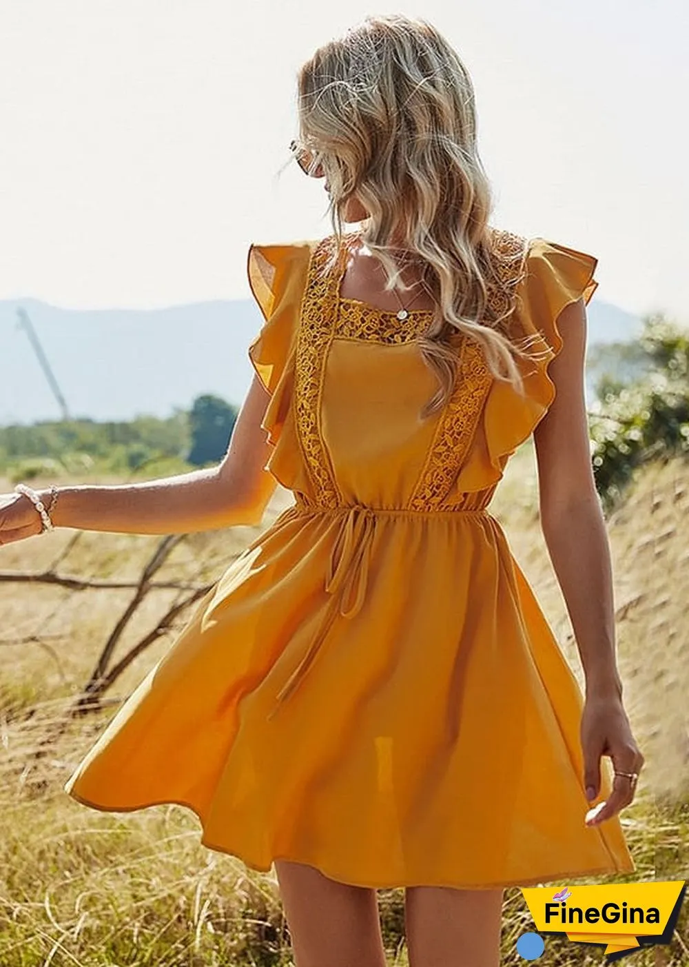 Boho Lace Mini Dress Pauline
