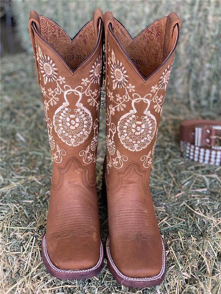 Women's Embroidered Western Boots -boots