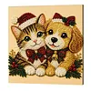 Christmas Animal DIY Pearl Painting Kit with Frame 20x20cm