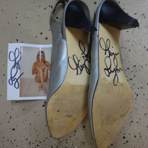 Ginger Lynn own worn signed heels & picture w/COA