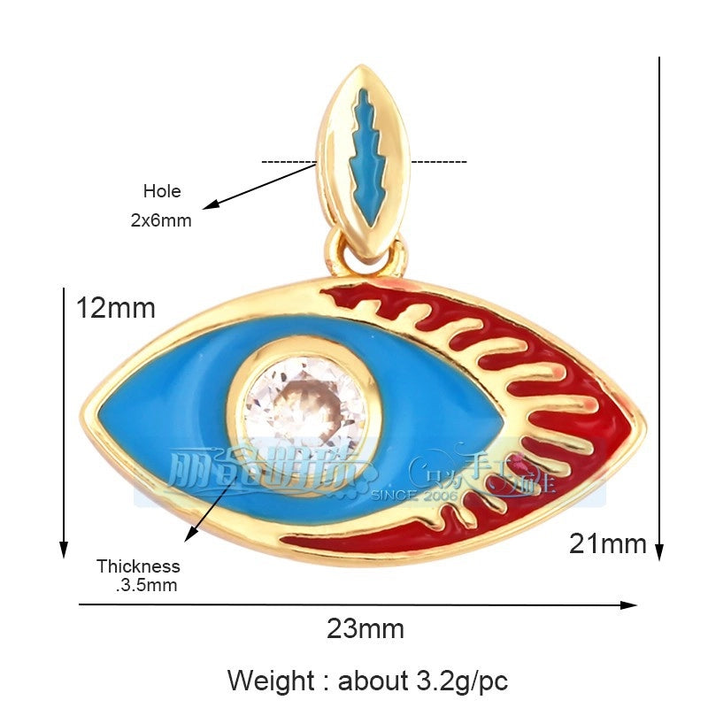 1 Piece Copper Devil’s Eye Pendant Jewelry Accessories