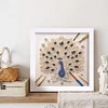 5D DIY Partial Special Shaped Drill Diamond Painting Kit Peacock Decor With Frame Kit 18x18cm