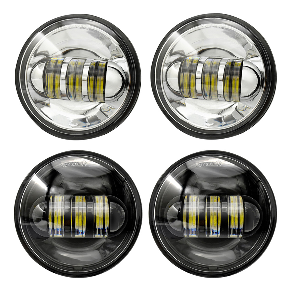 

4-1/2 inch LED Passing Lights for Harley Motorcycle Auxiliary Spot Lamps, Silver, 501 Original