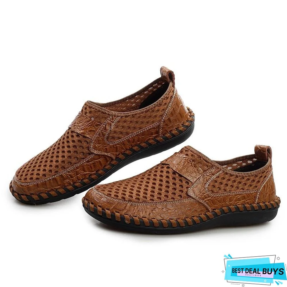 Men Oversize Mesh Flats Casual Teaching Soft Comfortable Loafers Shoes