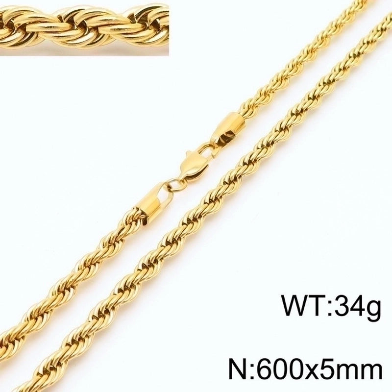 Jewelry Fashion Geometric 304 Stainless Steel 18K Gold Plated Plating Stainless Steel Necklaces