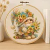 Floral Gnome Bead Embroidery Kit Pre-Printed Bead Cross stitch