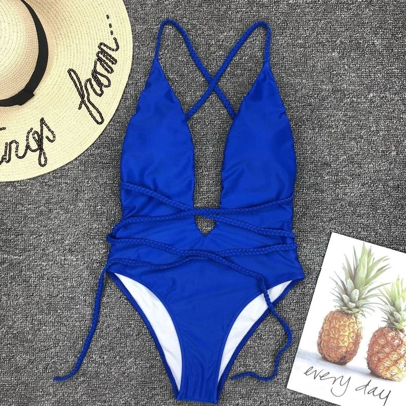 brazilian blue bikini set push up bandage sexy swimsuit women bathing suits swimwear bikinis  mujer swimming suit for women