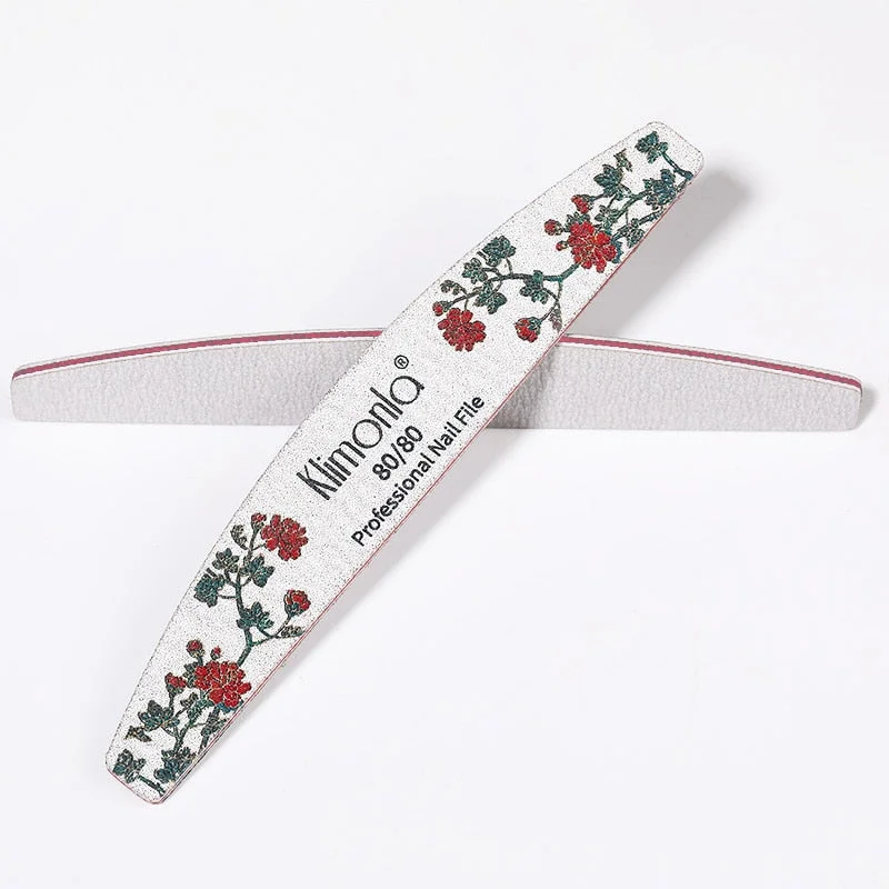 1Pc 80/100/150/180/240 Professional Half Moon Nail File Grinding Block File Nail Buffer Colorful Lime Manicure Pedicure DIY Tool-Nail Inspo