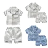 Kid Baby Boy Girl Summer Striped Pajamas Homewear Loungewear Sleepwear