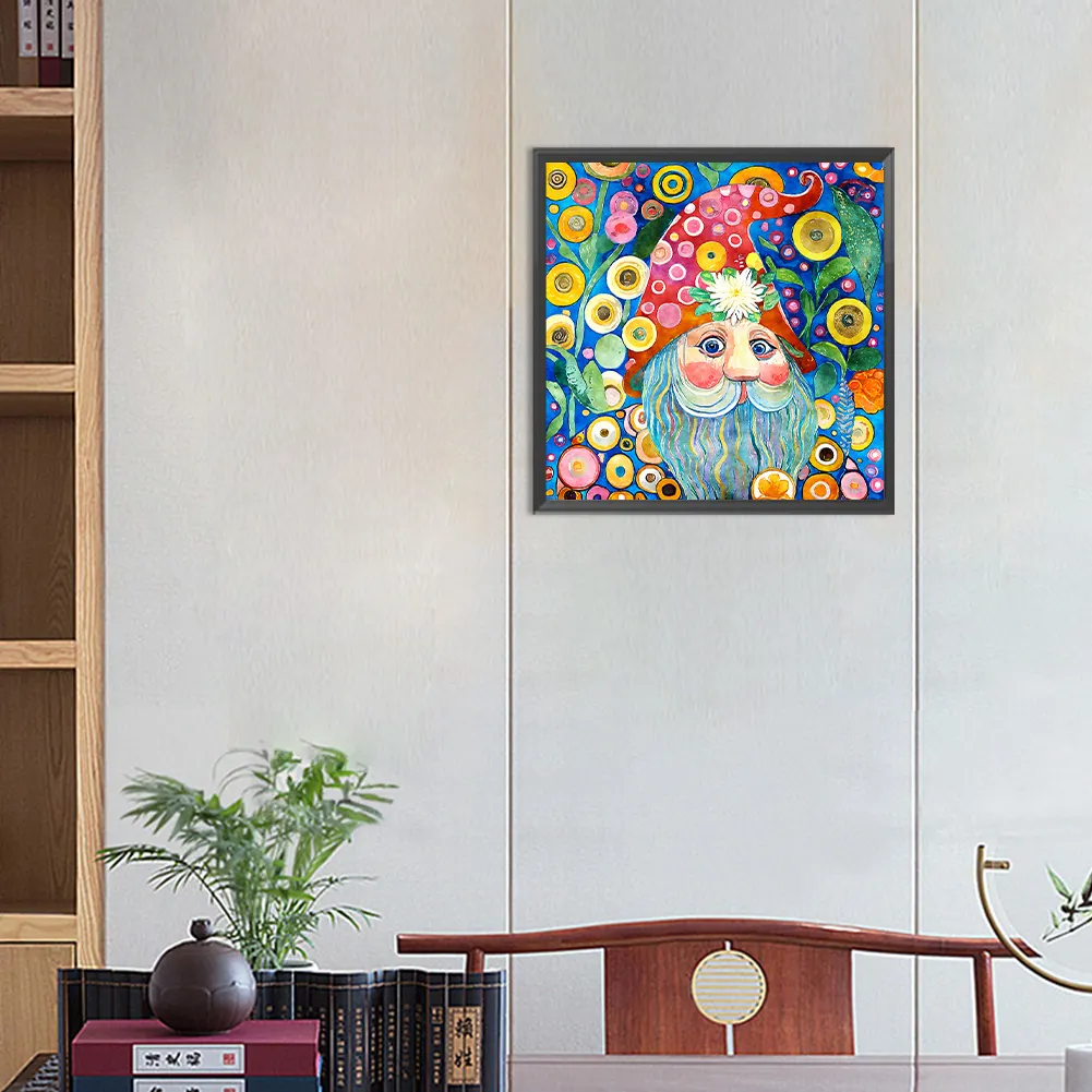 Diamond Painting - Full Round Drill - Garden Gnome(Canvas|30*30cm)
