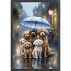 Rainy Umbrella Puppy-11CT Stamped Cross Stitch 40*60cm tapestrymarket