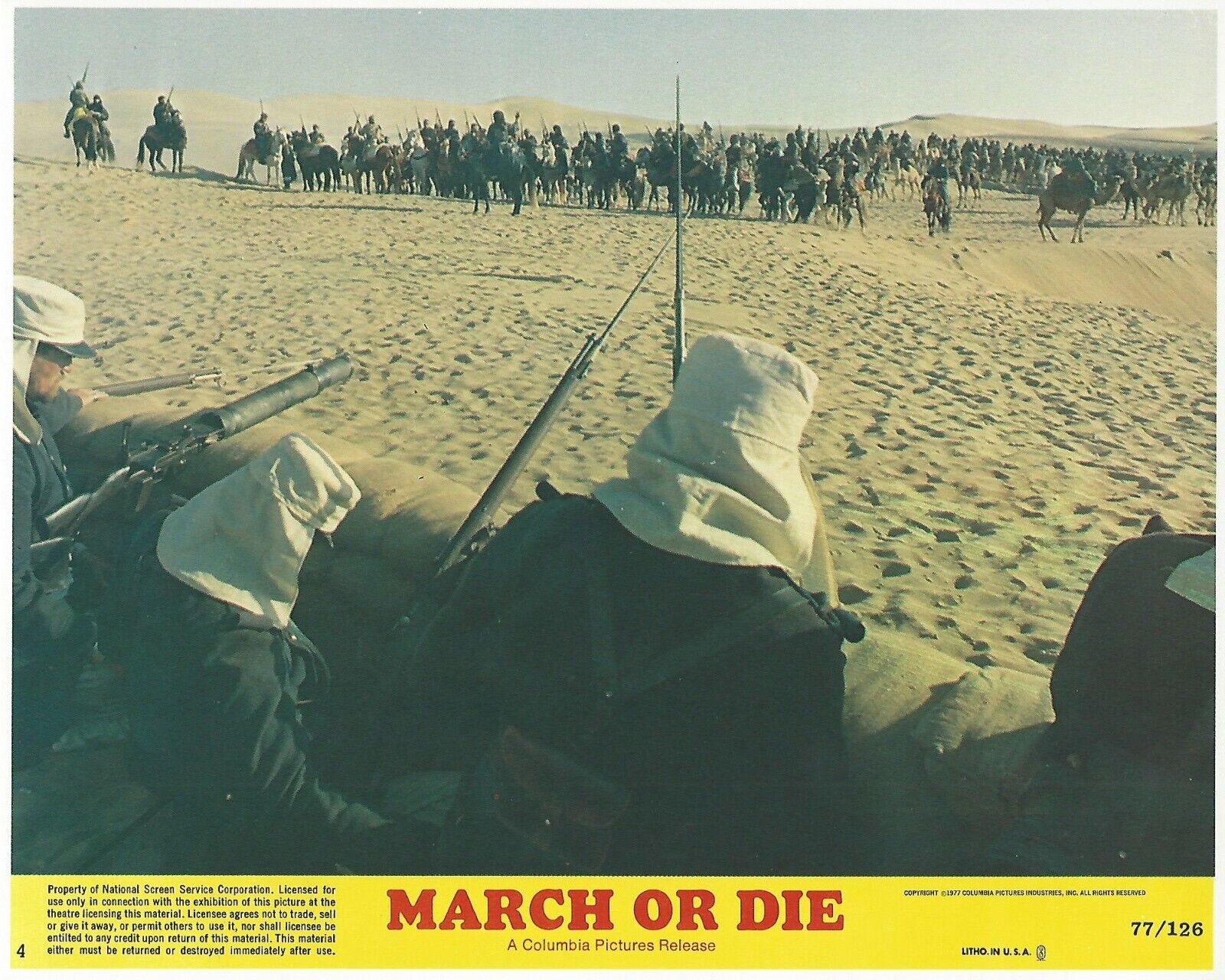 March Or Die Original 8x10 Lobby Card Poster 1977 Photo Poster painting #4 Terence Hill