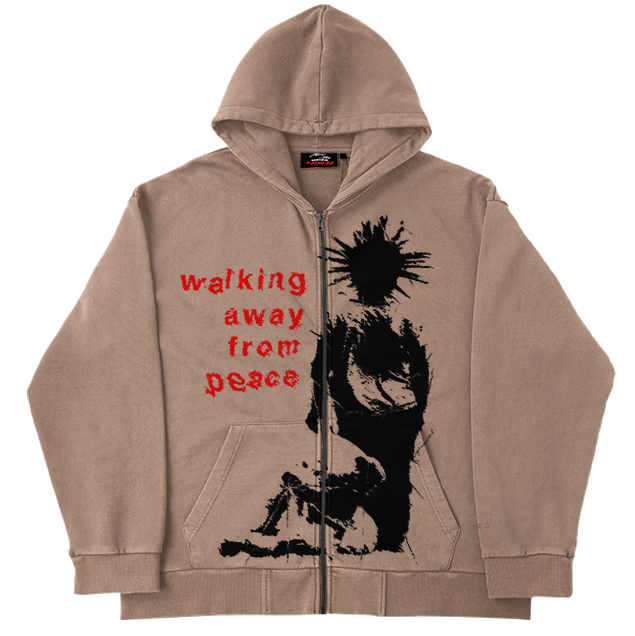 Walking Away From Peace Zip Up