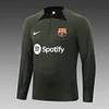 2023/2024 Barcelona Half-Pull Training Suit Army Green Jersey 