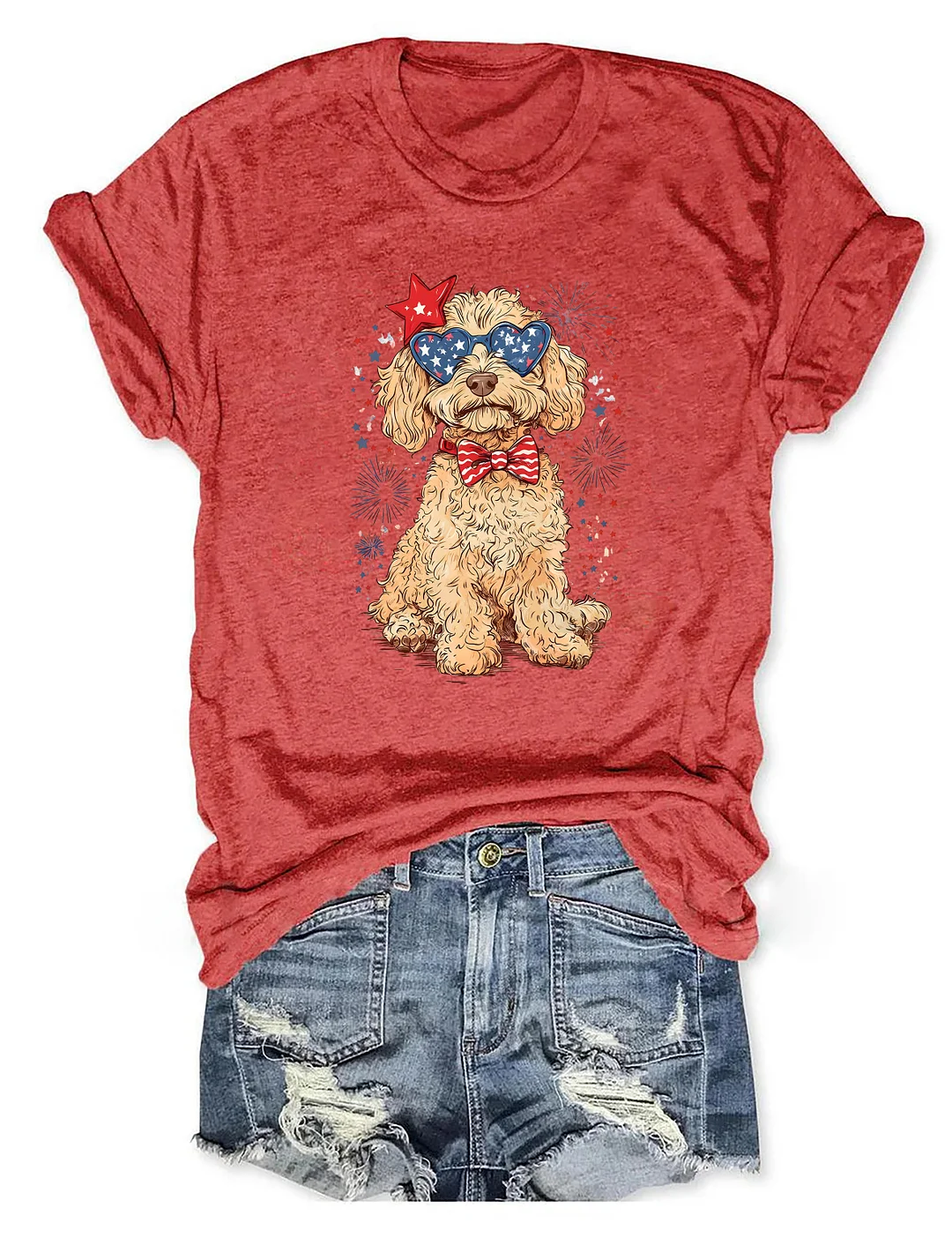 Goldendoodle Patriotic T-shirt