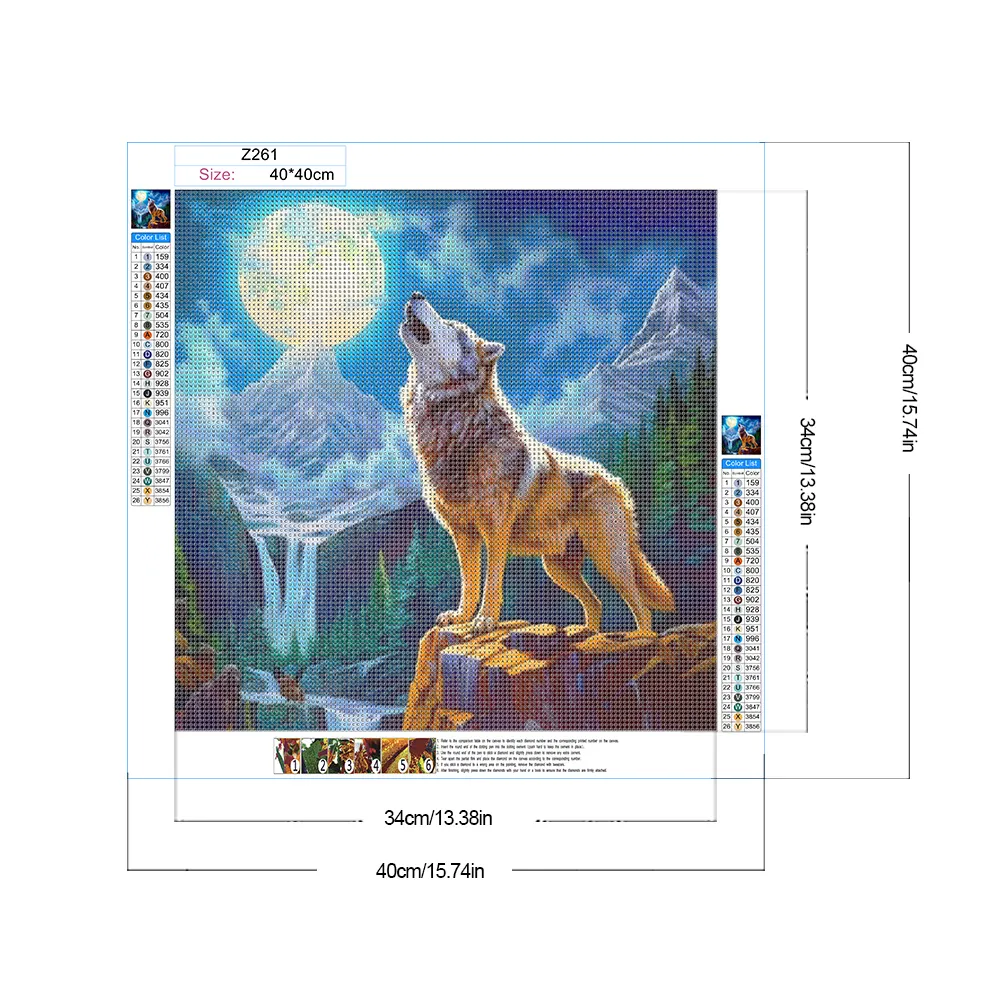 Diamond Painting - Full Round Drill - Wolf(Canvas|40*40cm)