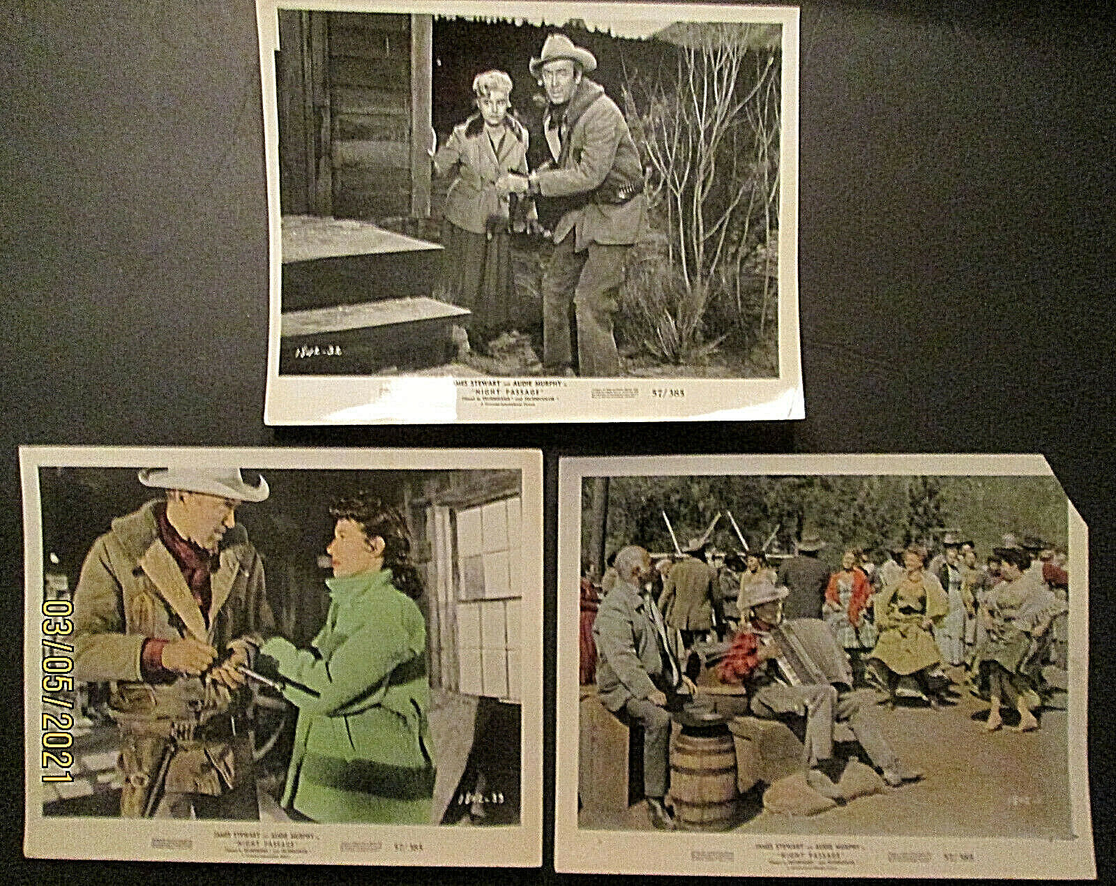 JAMES STEWARD : (NIGHT PASSAGE) ORIGINAL VINTAGE 1957 MOVIE Photo Poster painting LOT