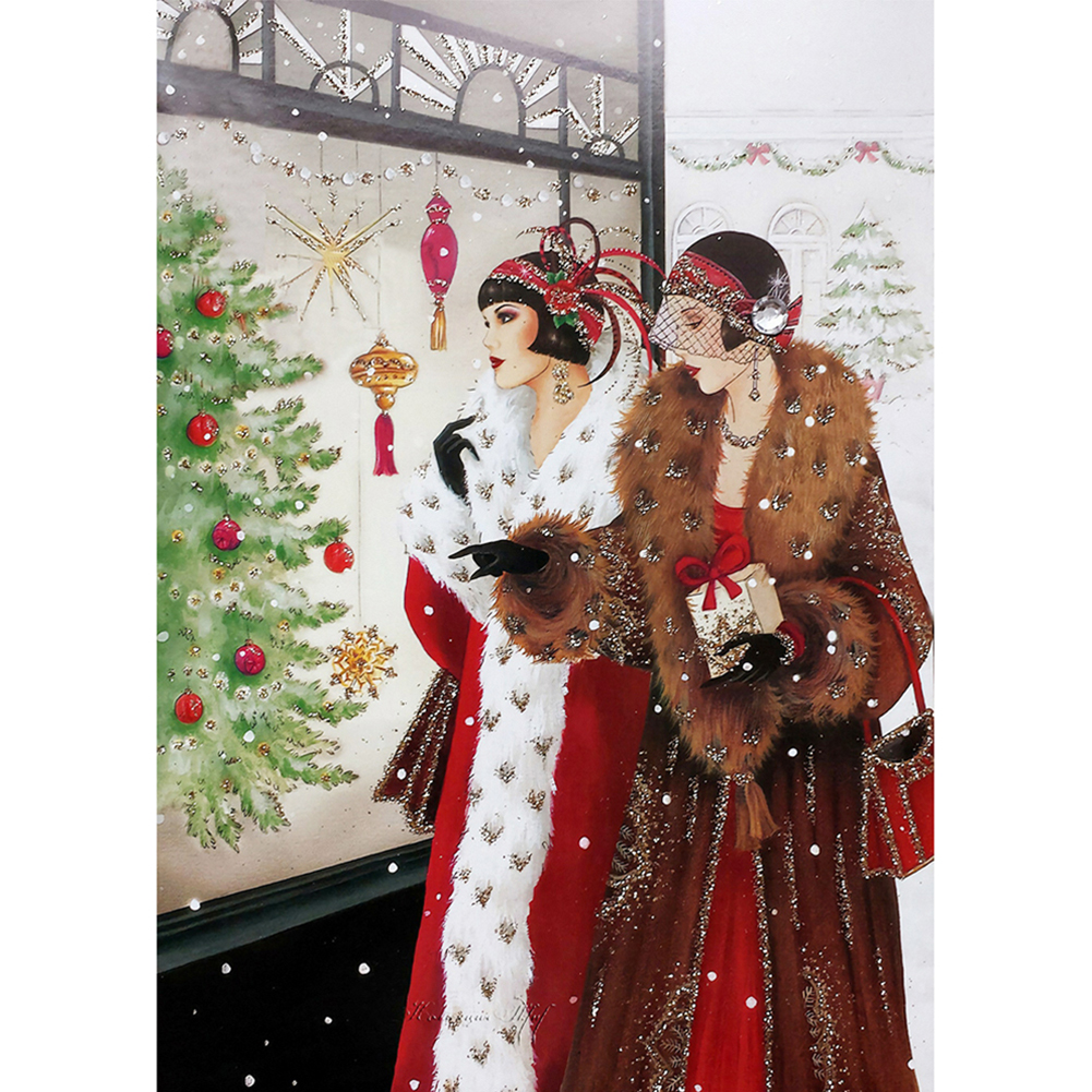 

80*100CM - 11CT Stapmed Cross Stitch - Elegant Lady (Big Size), 501 Original